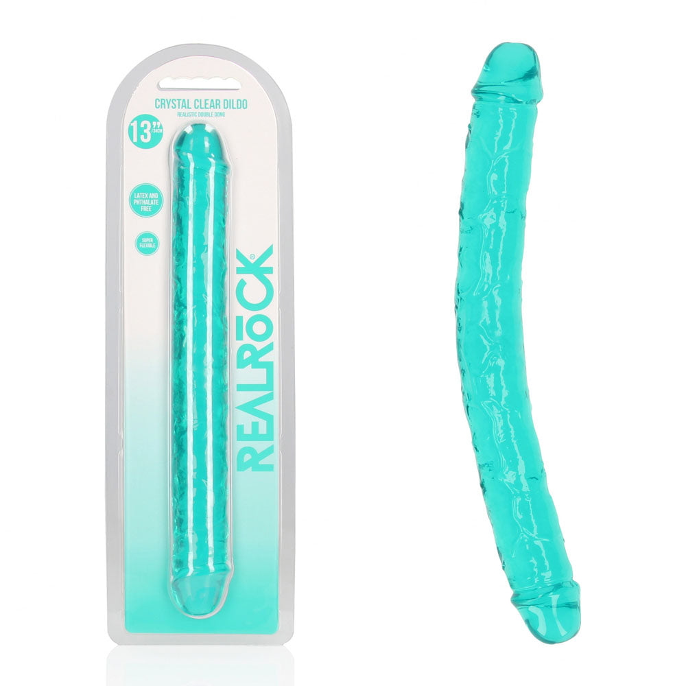 RealRock 34 cm Double Dong – 14 Inch Double Dong Turquoise > Dildos > Double Dildos