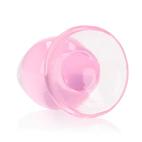 RealRock Crystal Clear 9 cm Suction Cup Butt Plug > Anal Range > Butt Plugs