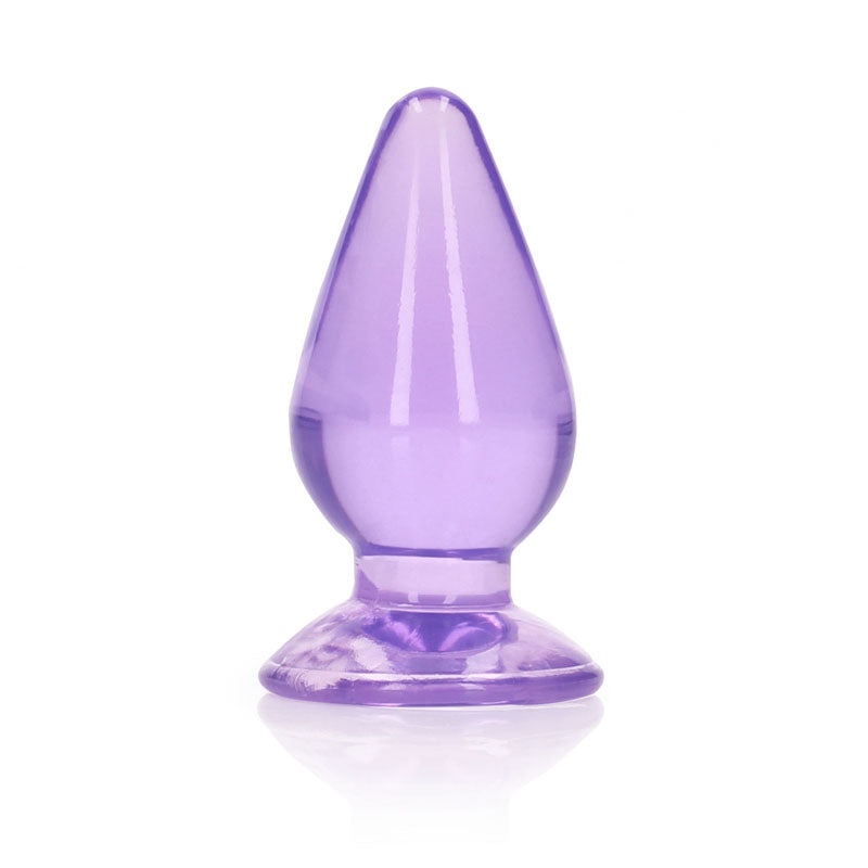 Realrock Crystal Clear 9 cm Suction Cup Anal Plug Purple > Anal Range > Butt Plugs