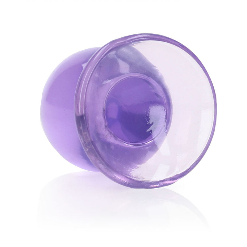 RealRock Crystal Clear 9 cm Suction Cup Butt Plug > Anal Range > Butt Plugs