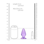 RealRock Crystal Clear 9 cm Suction Cup Butt Plug > Anal Range > Butt Plugs