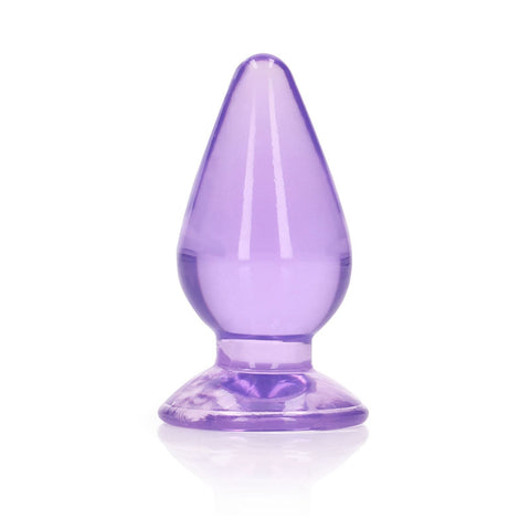 Realrock Crystal Clear 9 cm (3.5'') Suction Cup Anal Plug – Phthalate-Free Butt Plug Purple > Anal Range > Butt Plugs