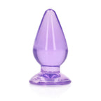 Realrock Crystal Clear 11.5 cm Suction Cup Butt Plug Purple > Anal Range > Butt Plugs