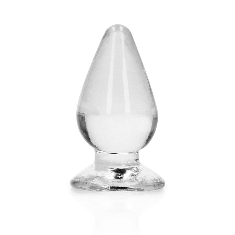 RealRock Crystal Clear 11.5 cm Suction Base Butt Plug Clear > Anal Range > Butt Plugs Main image