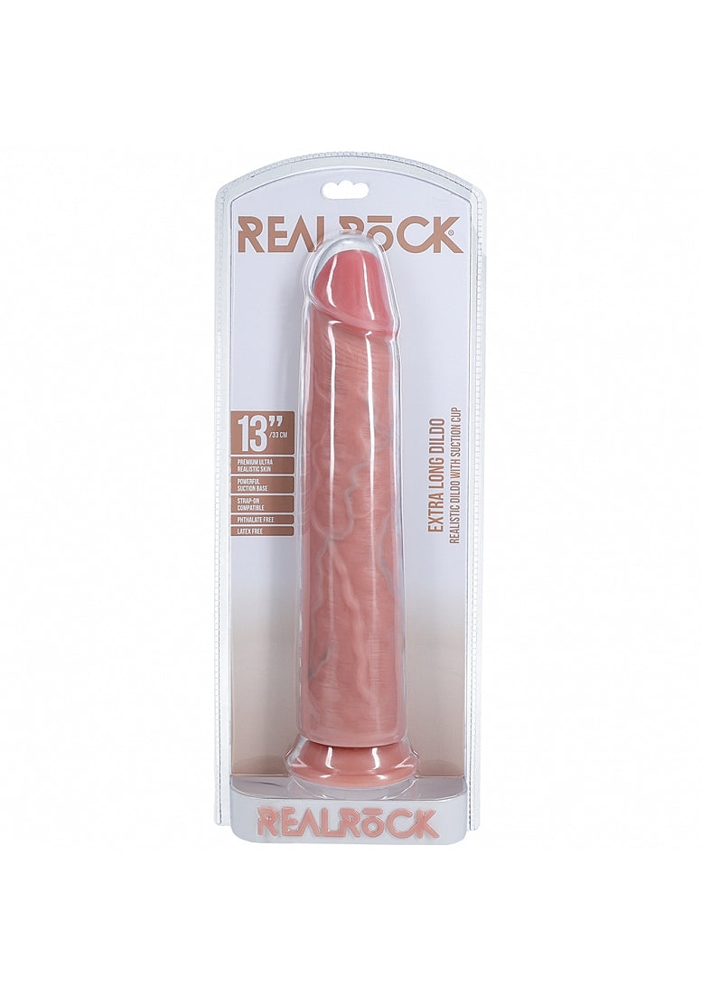 RealRock Extra Long No Balls 13 Inch Realistic Dildo with Suction Cup Pink Secondary image