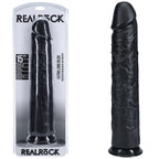 RealRock 38cm Extra Long Dildo – Firm and Soft Realistic Dildo Black > Dildos > Oversized Toys