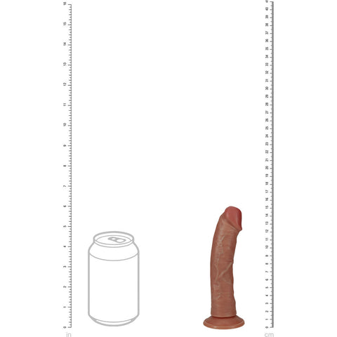 REALROCK 15cm Vibrating Cock Tan 15.2cm USB Rechargeable Dong Dongs Realistic