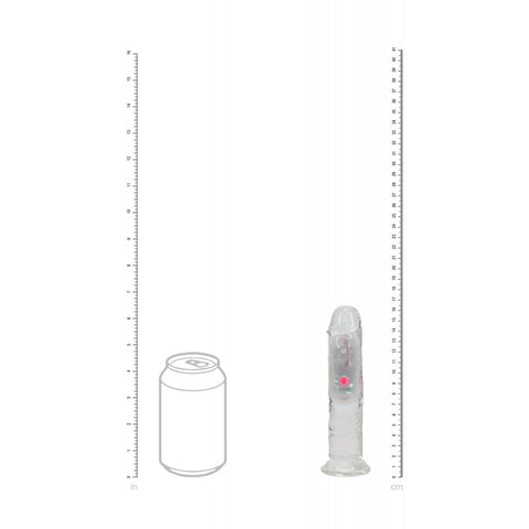 Realrock 6 Inch Clear Wireless Rechargeable LED Vibrating Dong DONGS