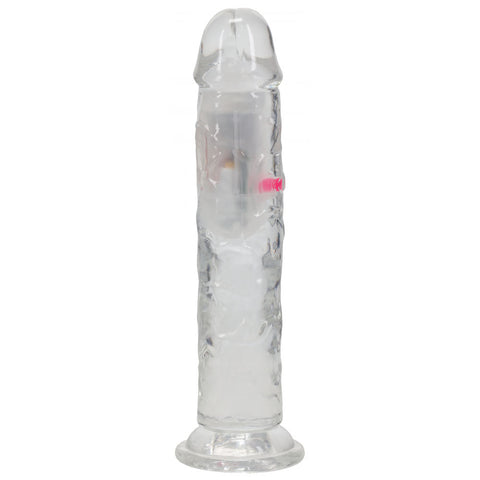 REALROCK 7 Inch Clear LED Wireless Rechargeable Vibrating Dong DONGS
