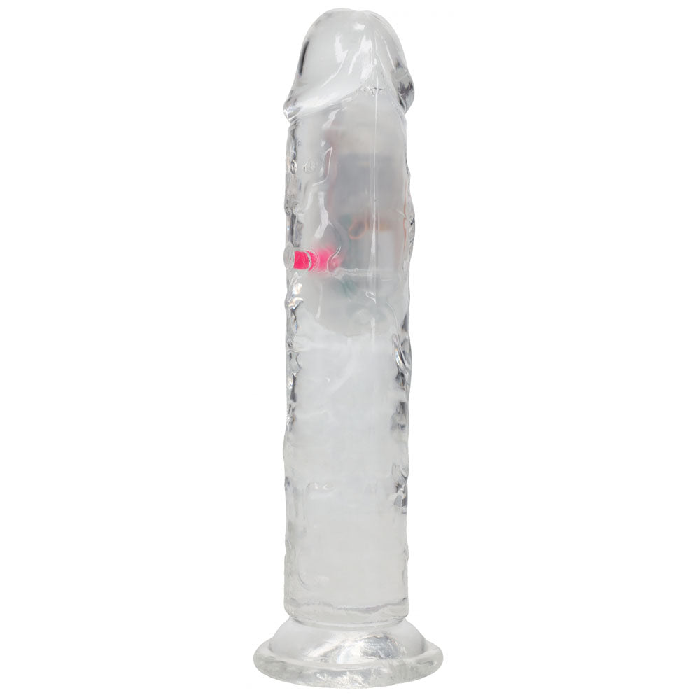 REALROCK 7 Inch Clear LED Wireless Rechargeable Vibrating Dong DONGS