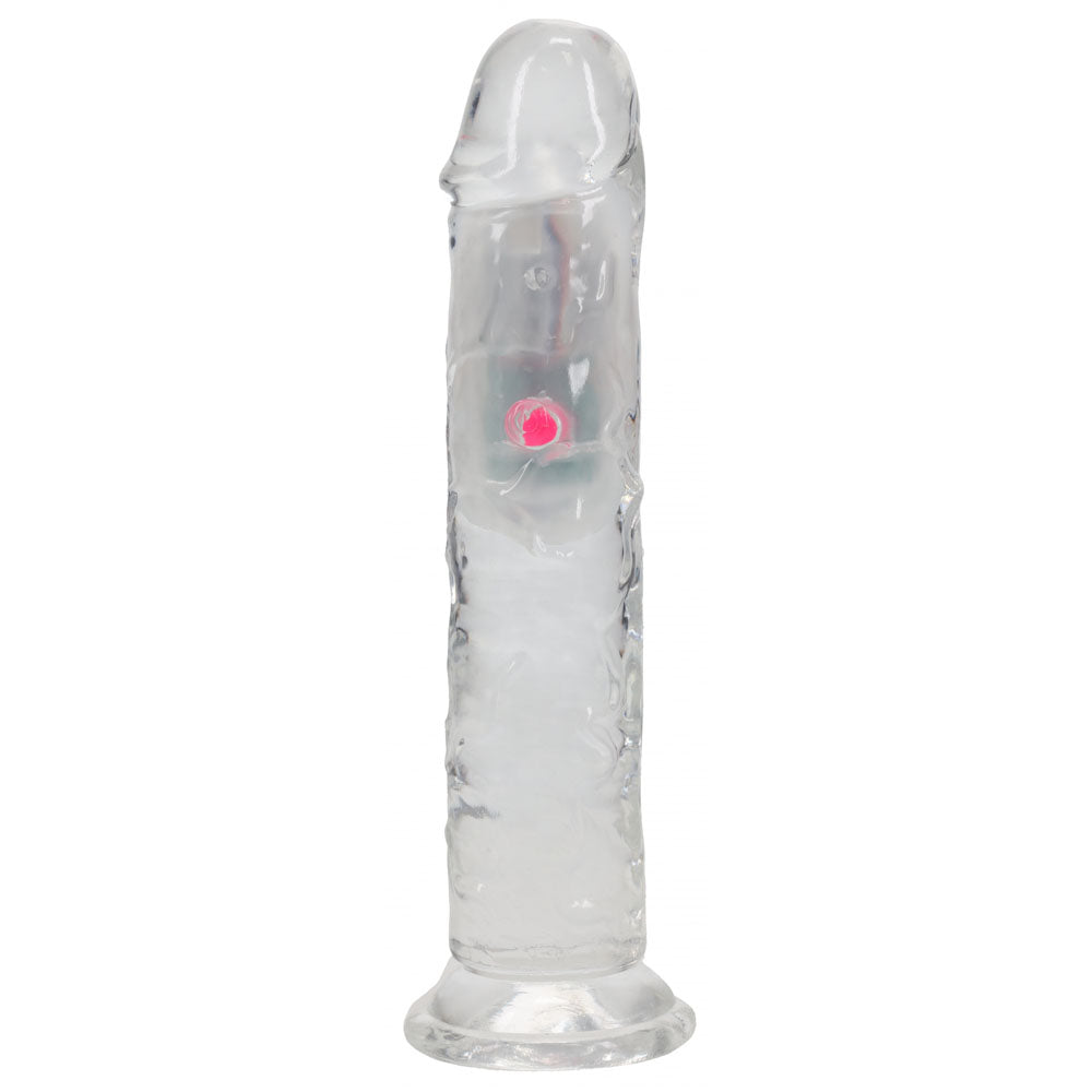 REALROCK 7 Inch Clear LED Wireless Rechargeable Vibrating Dong DONGS