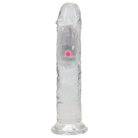 REALROCK 7 Inch Clear LED Wireless Rechargeable Vibrating Dong DONGS