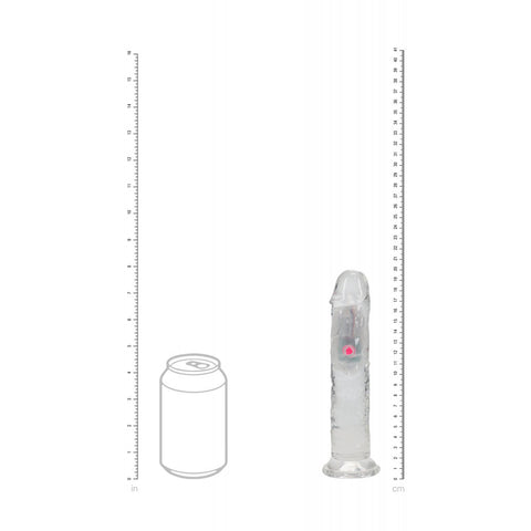 REALROCK 7 Inch Clear LED Wireless Rechargeable Vibrating Dong DONGS