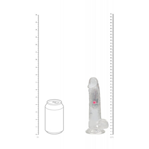 Realrock 7 Inch Clear LED Vibrating Dong with Remote Control DONGS