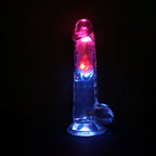 REALROCK 8 Inch Wireless LED Vibrating Dong Clear 22.5 cm Remote > Vibrators > Realistic Vibrators