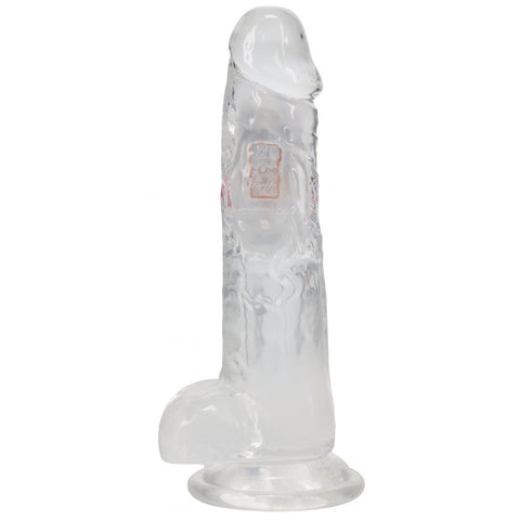 REALROCK 8 Inch Wireless Rechargeable LED Vibrating Dong Clear 22.5 cm Remote DONGS