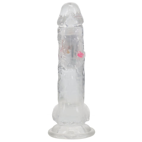 REALROCK 8 Inch Wireless Rechargeable LED Vibrating Dong Clear 22.5 cm Remote DONGS