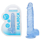 RealRock Crystal Clear Dildo with Balls 5 Inch