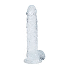 REALROCK Crystal Clear 5 Inch Suction Cup Dildo with Balls > Dildos > Slim Dildos