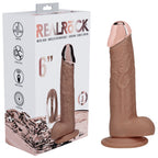 RealRock Metal Head 6 Inch USB Rechargeable Vibrating Dildo with Remote Tan > Dildos > Realistic Dildos