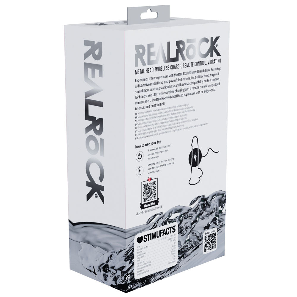 RealRock Metal Head 7 Inch – USB Rechargeable Vibrating Dildo with Remote > Dildos > Realistic Dildos