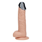 RealRock Metal Head Rechargeable Vibrating Dildo with Remote – 6, 7 or 8 Inch Beige 8" > Dildos > Realistic Dildos