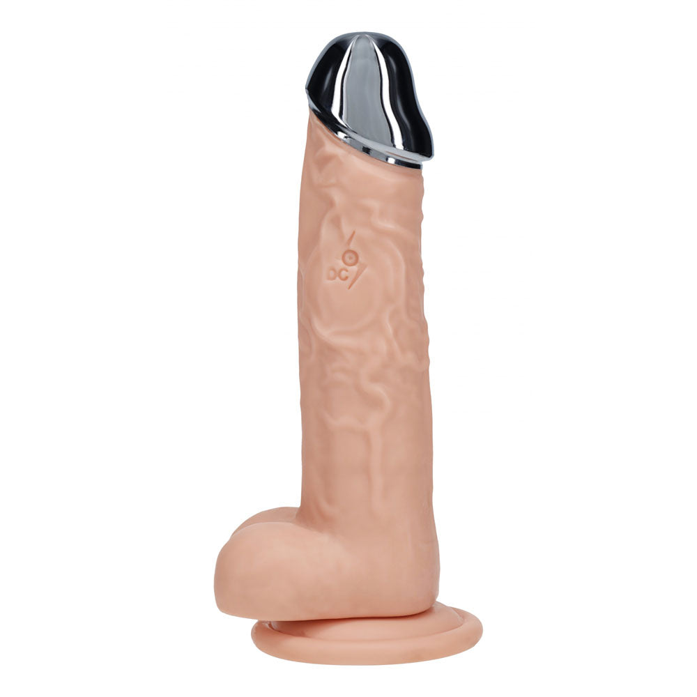 RealRock Metal Head Rechargeable Vibrating Dildo with Remote – 6, 7 or 8 Inch Beige 8" > Dildos > Realistic Dildos