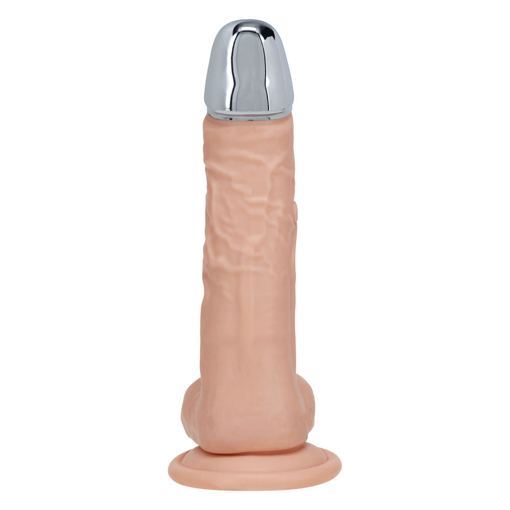 RealRock Metal Head Rechargeable Vibrating Dildo with Remote – 6, 7 or 8 Inch > Dildos > Realistic Dildos