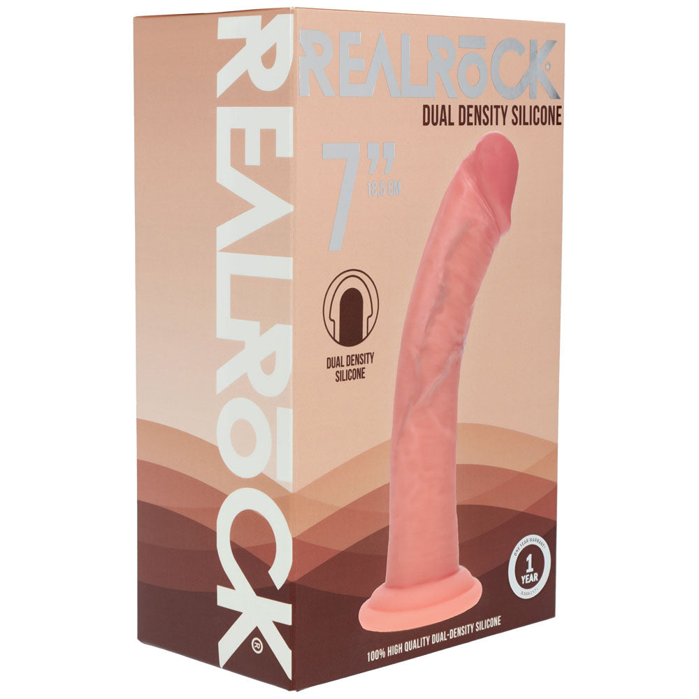 Realrock Dual Density Silicone – Curved 7 Inch Dildo > Dildos > Realistic Dildos
