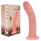 Realrock Dual Density Silicone Curved Dildo 8 Inch Flesh with packaging
