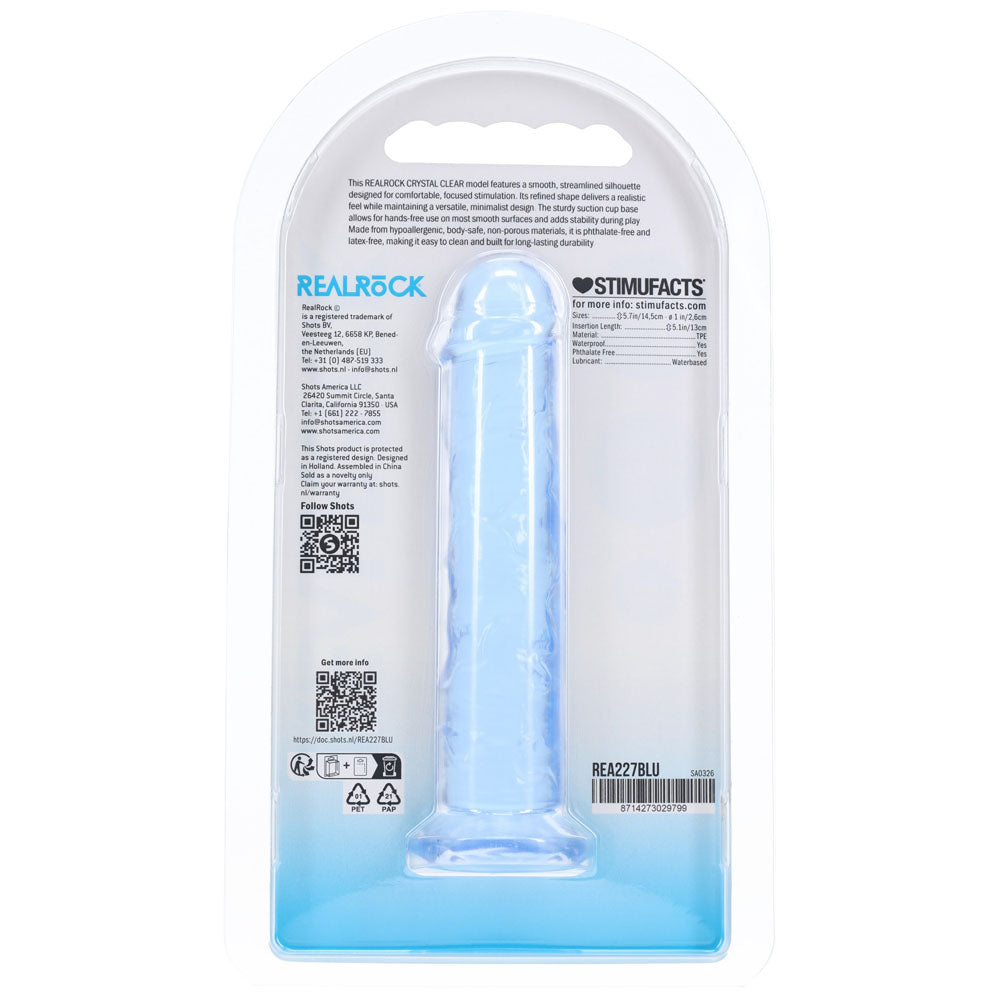 Realrock Realistic Smooth Suction Base Dildo - 5 Inch > Dildos > Realistic Dildos