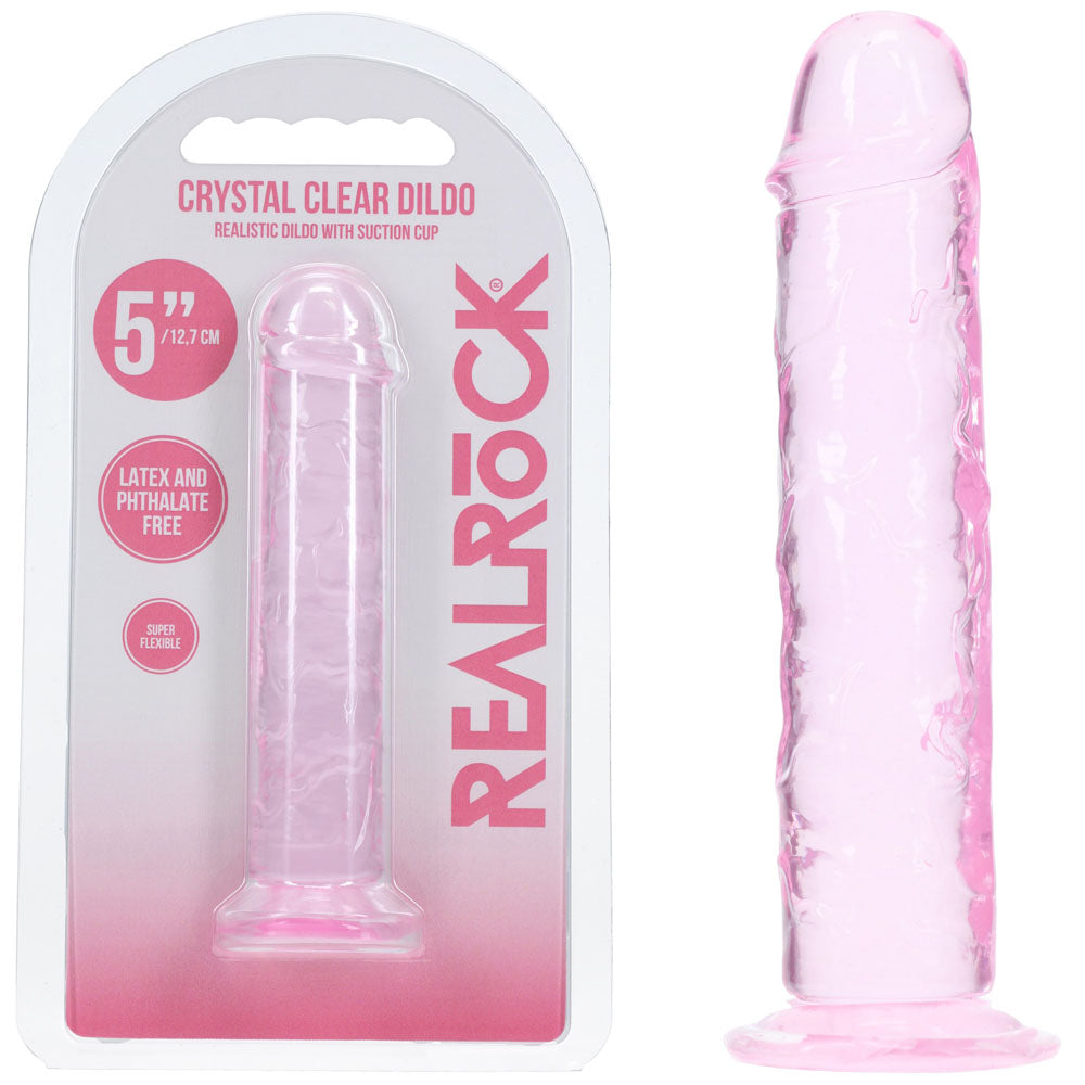 Realrock Realistic - Suction Cup Base 5 Inches Dildo Pink > Dildos > Realistic Dildos