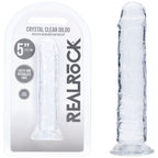 Realrock Crystal Clear Dildo – Suction Cup Base 5 Inch Clear > Dildos > Slim Dildos