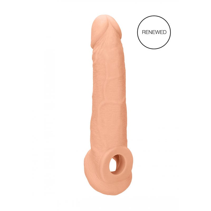 REALROCK Realistic Penis Extender with Rings 22.9 cm Sleeve Penis Sleeve Secondary image