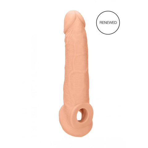 REALROCK 9'' Realistic Penis Extender with Rings 22.9 cm Sleeve SLEEVES