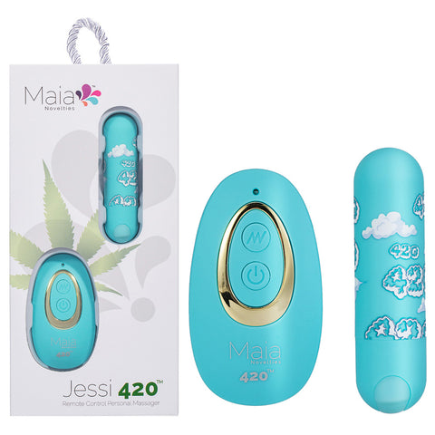 Maia JESSI 420 Remote 7.6 cm Bullet Vibrator Blue > Vibrators > Mini Vibrators