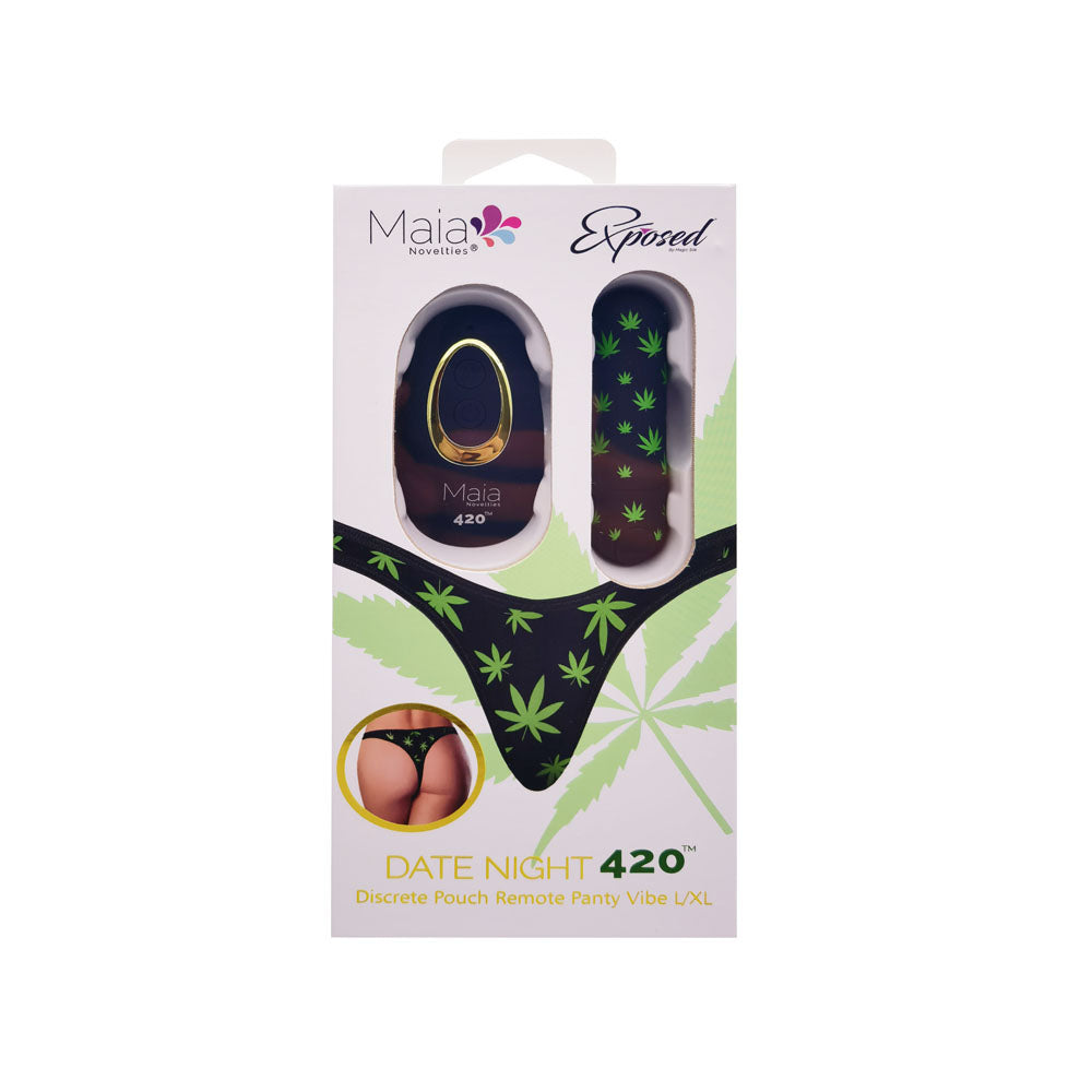 Maia Date Night 420 Panty Vibe - S/M with USB Bullet & Remote BULLETS & EGGS