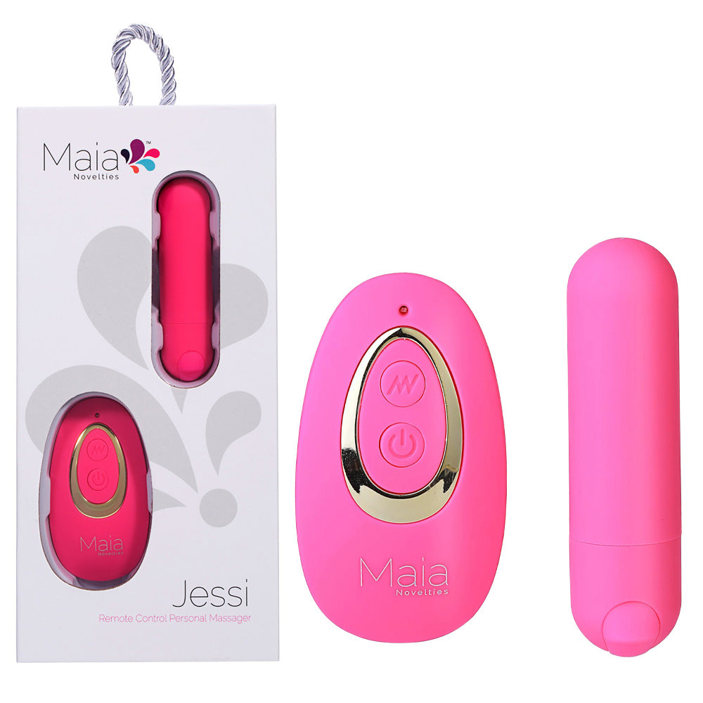 Maia JESSI Remote 7.6 cm USB Rechargeable Bullet with Remote Control Pink BULLETS