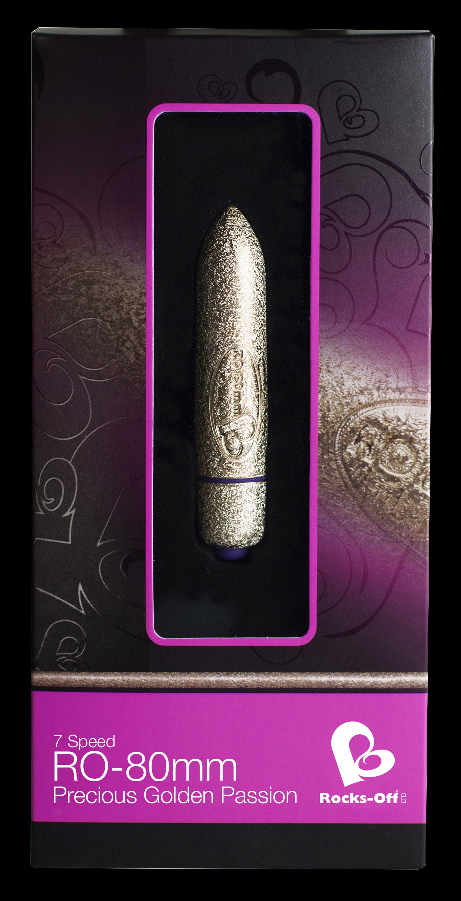 RO-80mm 7 Speed Precious Rose Gold Vibrating Bullet Toy BULLETS