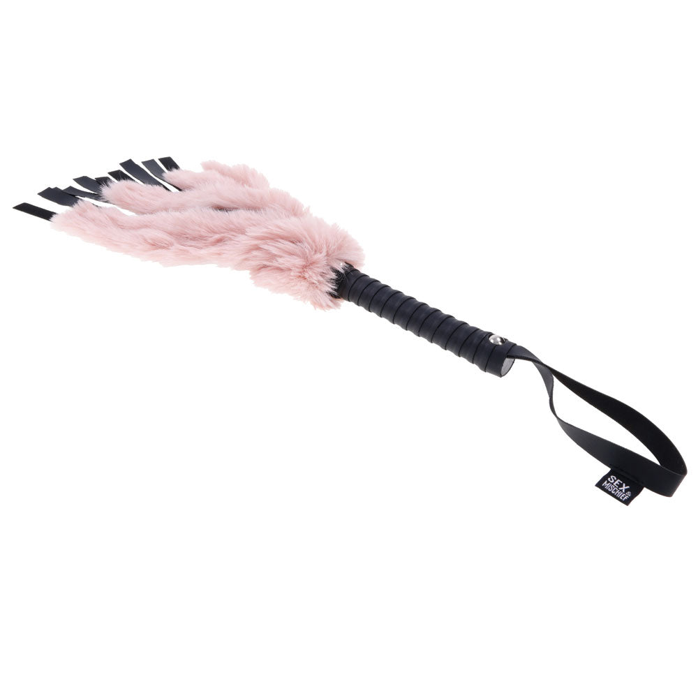 Sex & Mischief Brat Faux Fur Flogger 49.5 cm Long Pink Whips & Paddles