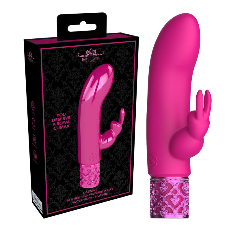 ROYAL GEMS Dazzling 12 cm Silicone Bullet Pleasure Default Title > Vibrators > Mini Vibrators
