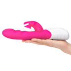 Rabbit Essentials Clitoral Suction Rabbit Vibrator Hot Pink with Body-Safe Silicone and Satin Storage Bag > Vibrators > Ladies > Rabbit Multi