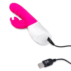 Rabbit Essentials Clitoral Suction Rabbit Vibrator Hot Pink with Body-Safe Silicone and Satin Storage Bag > Vibrators > Ladies > Rabbit Multi