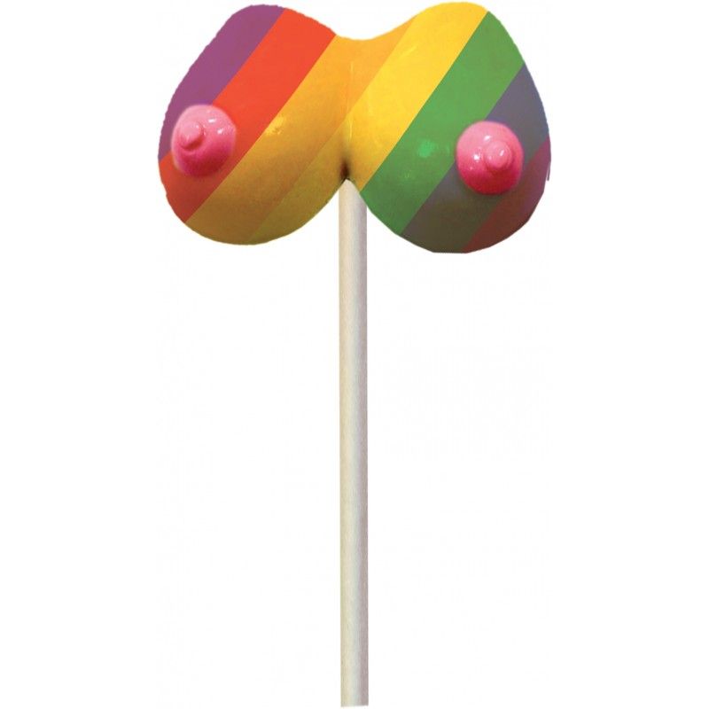 Rainbow Boobie Candy Pop – Multi-Flavored Edible Candy Secondary image