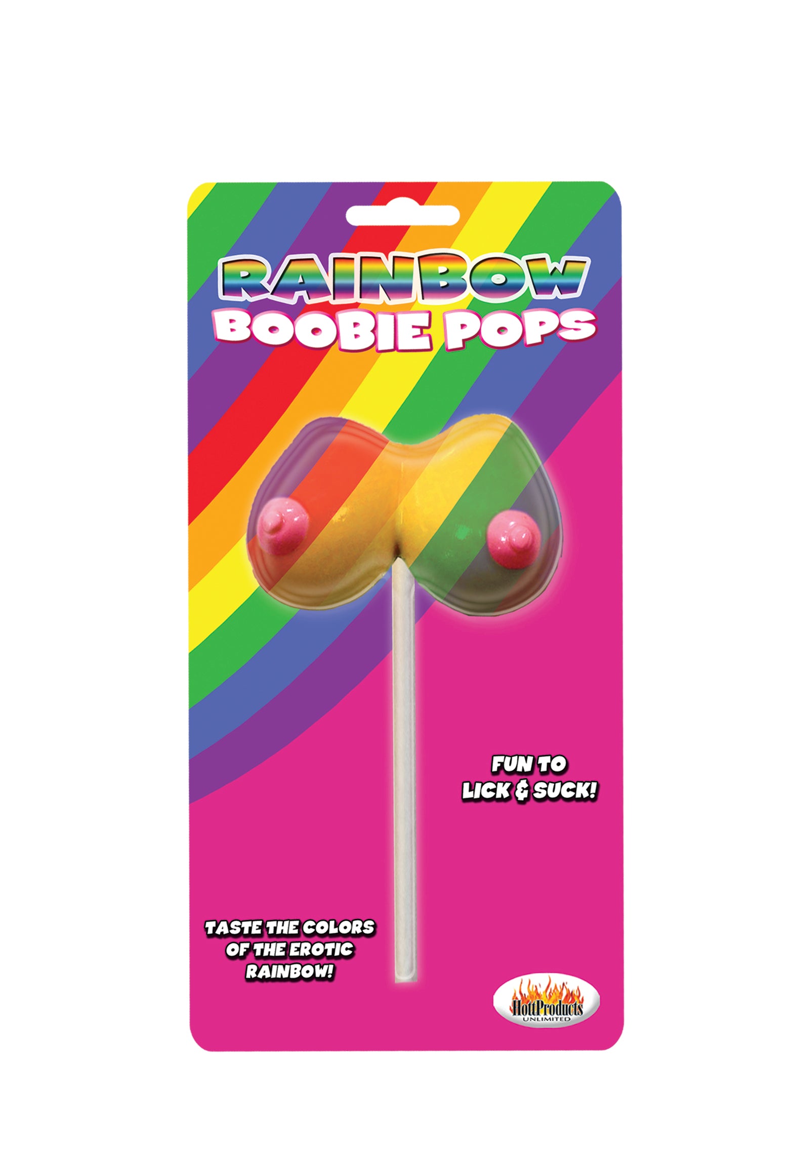 Rainbow Boobie Candy Pop – Multi-Flavored Edible Candy Secondary image