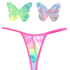 Rainbow Sherbet Tie Dye Butterfly Pastie and Panty Set > Clothes > Panties
