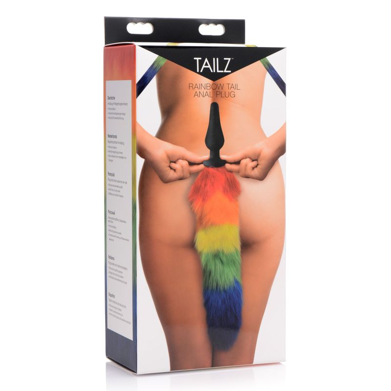 Rainbow Tail Silicone Butt Plug (17 Inch) > Anal Range > Tail Butt Plugs Main image