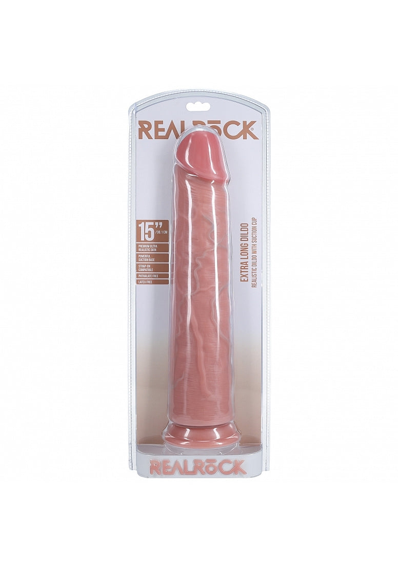 RealRock Extra Long No Balls Realistic Dildo 15 Inch Flesh Color > Dildos > Oversized Toys Main image