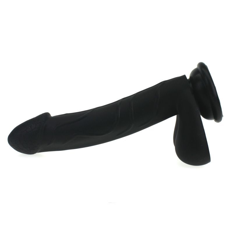 Realistic Cock W Balls Black - Lifelike Silicone Dildo Dongs Realistic