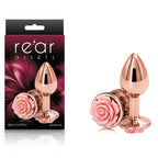 Rear Assets Rose Base Metal Butt Plug Rose Gold Pink Small > Anal Range > Jewel Butt Plugs